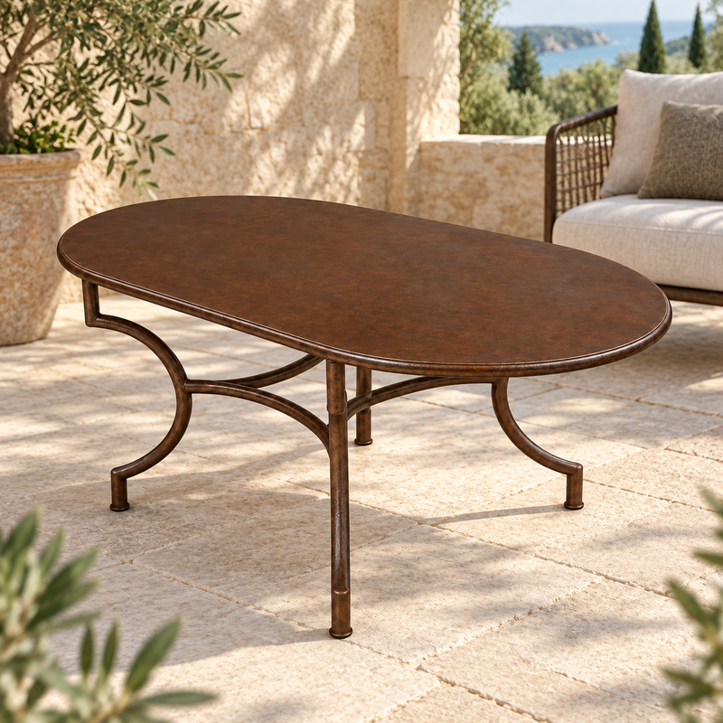 Table - Métal - Belda - Ovale - 100x60cm - Hauteur 60cm -