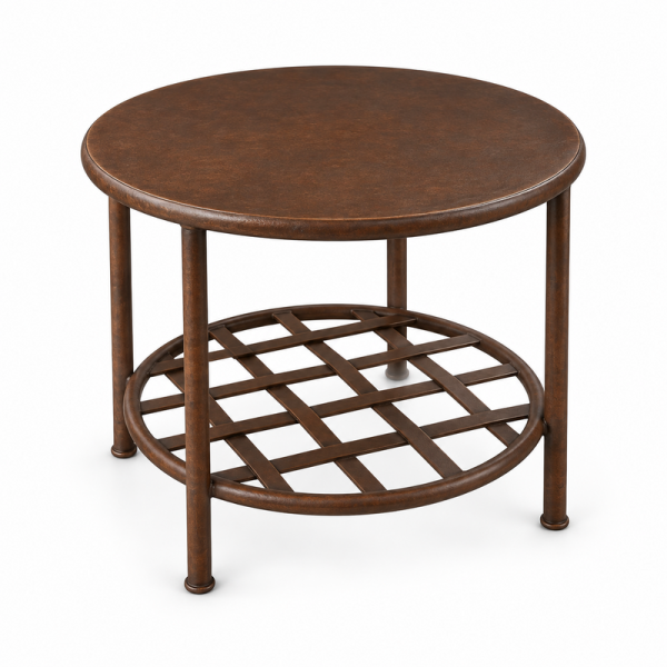 Table Basse - Métal - Repose livre - ⌀ 50cm - Hauteur 45cm -