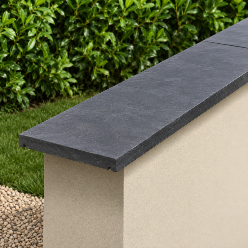 Couvertine en Ardoise Noire - 100 x 30 cm - Calibrée 3 cm - 2 Larmiers -