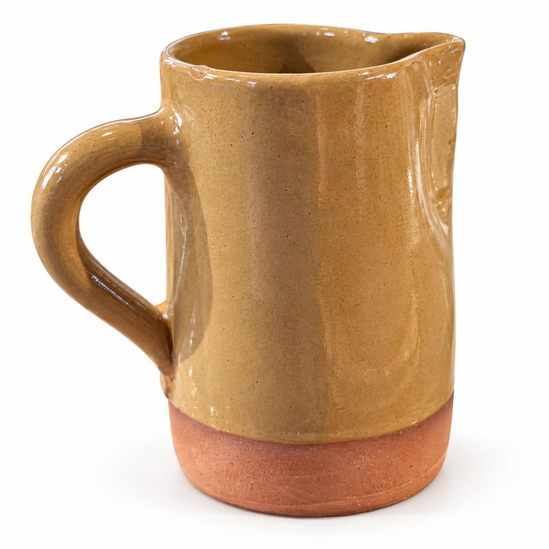 Pichet en terre cuite - ≈ d11x16cm - Taupe -