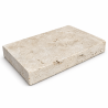 Dessus de Mur en Travertin Beige - 1er Choix Mix - 61 x 40,6 x 7,5 cm - Bord Droit -