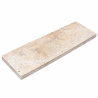 Dessus de Mur en Travertin Beige - 1er Choix Mix - 100 x 30,5 x 3 cm - Bord Droit -