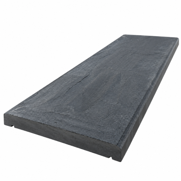 Couvertine en Ardoise Noire - 100 x 30 cm - Calibrée 3 cm - 2 Larmiers -
