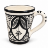 Mug Artisanal - Emaillé - ≈ Ø6,5/8,5x10cm - Travaillé Noir & Blanc II -
