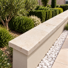 Dessus de Mur en Travertin Beige - 1er Choix Light Mix - 61 x 30,5 x 5 cm - Bord Droit -
