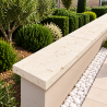 Dessus de Mur en Travertin Beige - 1er Choix Light Mix - 61 x 40,6 x 7,5 cm - Bord Droit -