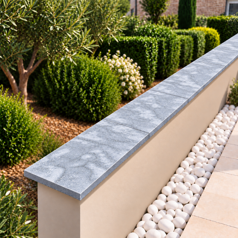 Dessus de Mur Darkstone - 61 x 30,5 x 3 cm - Bord Droit -