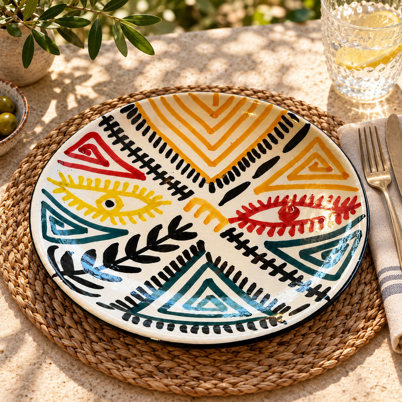 Assiette Artisanale - Emaillé - ø25cm - IV -