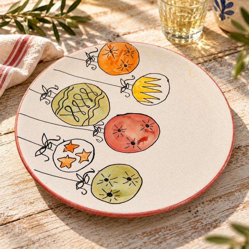Assiette Artisanale - Emaillé - ø25cm - VII -