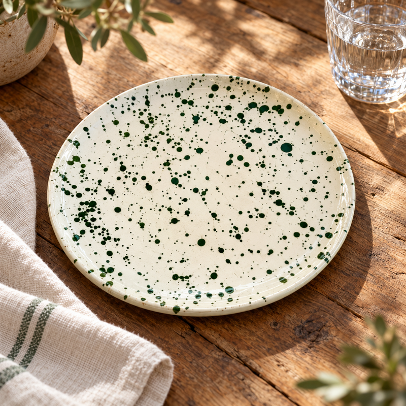 Assiette Artisanale - Emaillé - ø25cm - V -