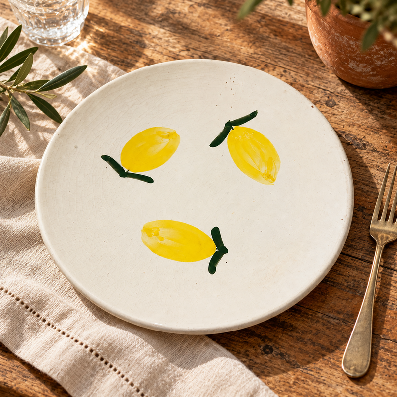 Assiette Artisanale - Emaillé - ø25cm - XVII -