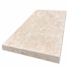 Margelle de piscine en travertin Premier Choix Light Mix Beige 61 x 30,5 x 3 cm - Bord droit -