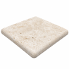 Angle sortant pour margelle de piscine en travertin Premier Choix Light Mix Beige 33 x 33 x 3 cm - Bord arrondi -