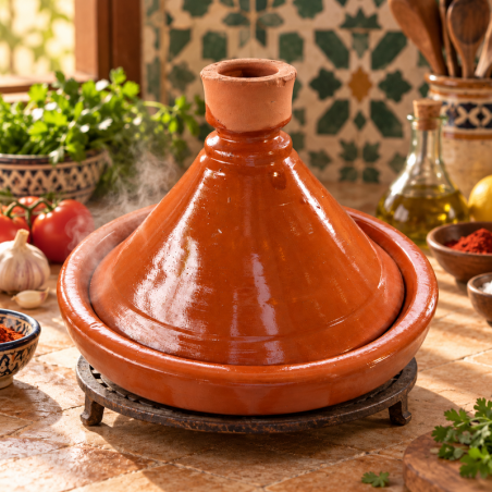 Tajine Artisanal - ≈ Ø30x25cm - Traditionnel -