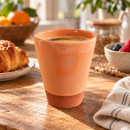 Mug Artisanal - Emaillé - ≈ Ø6/9x11cm - Chair -