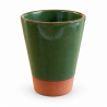 Mug Artisanal - Emaillé - ≈ Ø6/9x11cm -Vert -