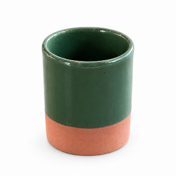 Mini Pot Artisanal - Emaillé - ≈ Ø5x7cm -Vert -