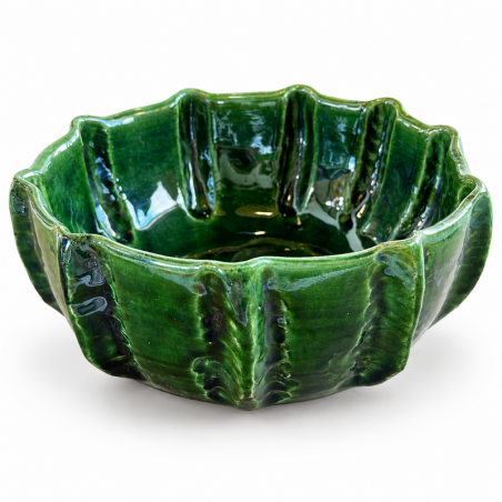 aladier Artisanal - Emaillé - ≈ Ø20x10cm - Cactus -