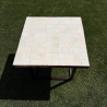 Table Basse - Zellige - Carré - Beige - 50x50cm - Hauteur 43cm -