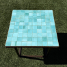 Table Basse - Zellige - Carré - Vert Siam - 50x50cm - Hauteur 43cm -