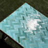 Table Basse - Zellige - Bâtons Rompus - Vert Siam - 50x50cm - Hauteur 43cm -