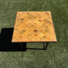 Table Basse - Zellige - Ecaille - Miel - 50x50cm - Hauteur 43cm -