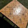 Table Basse - Zellige - Ecaille - Miel - 50x50cm - Hauteur 43cm -