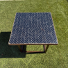 Table Basse - Zellige - Bâtons Rompus - Noir - 50x50cm - Hauteur 43cm -