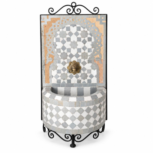 Mini Fontaine Zellige - II - 40x23cm - Pompe + Crachoir -