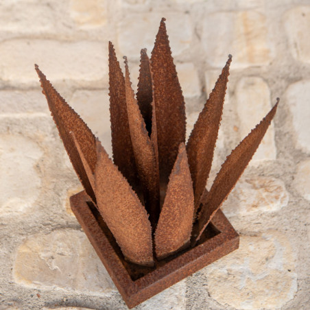Sculpture Metal - Aloe Vera - ≈35xH50cm -