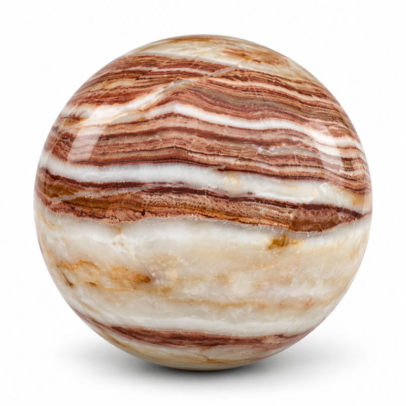 Boule Massive - Marbre Onyx - ≈d20cm -