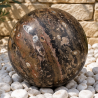 Boule Massive - Marbre Fossile Kaki - ≈d30cm -