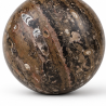 Boule Massive - Marbre Fossile Kaki - ≈d30cm -