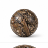 Boule Massive - Marbre Fossile Kaki - ≈d20cm -