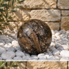 Boule Massive - Marbre Fossile Kaki - ≈d20cm -