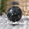 Boule Massive - Marbre Fossile Noir - ≈d30cm -
