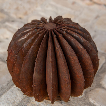 Sculpture Métal - Cactus Boule - ≈d25cm -