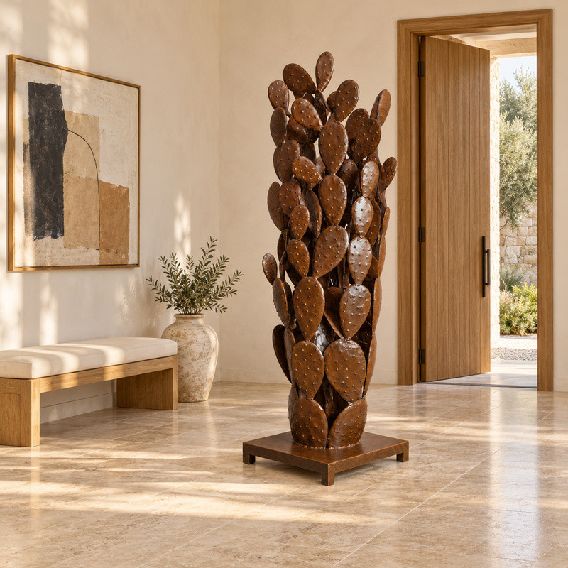 Sculpture Métal - Figuier de Barbarie - ≈70x70xH200cm -