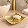 Porte Savon - Laiton - ≈10,5x8x2cm - Frappé - Lisse -