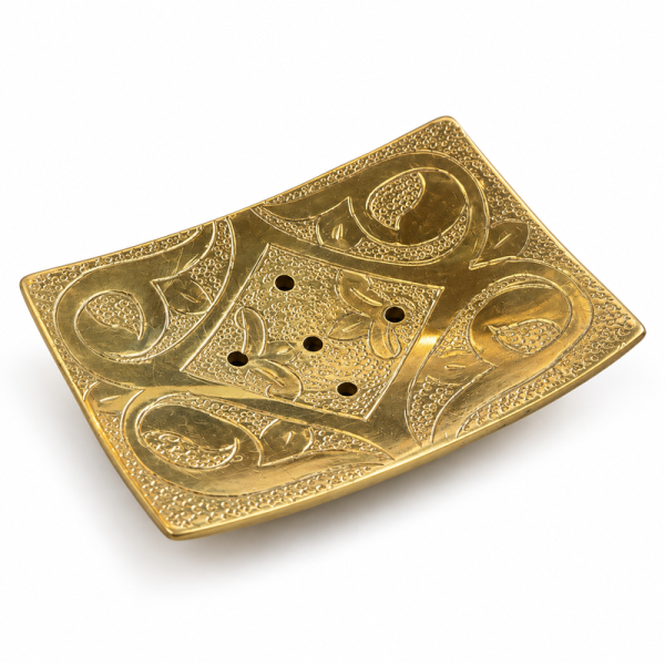 Porte Savon - Laiton - Rectangle - Coulé - Ciselée -