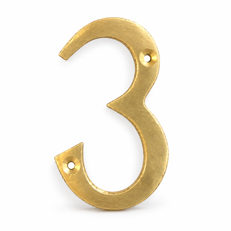 Numéro - Laiton - ≈4x7cm - 3 -