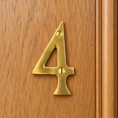 Numéro - Laiton - ≈4x7cm - 4 -
