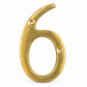 Numéro - Laiton - ≈4x7cm - 6 -