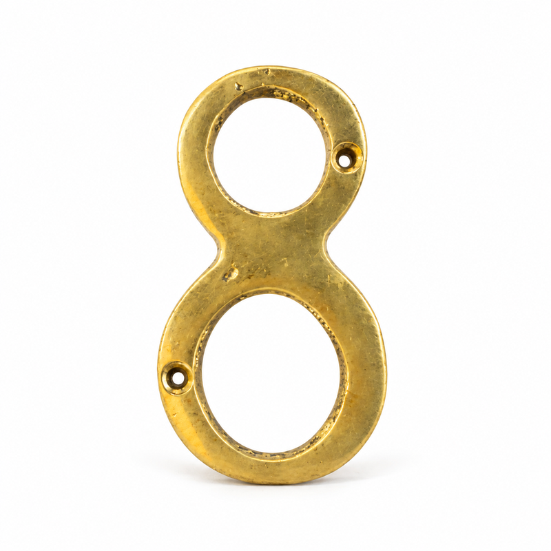 Numéro - Laiton - ≈4x7cm - 8 -