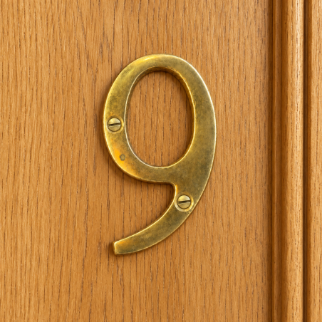 Numéro - Laiton - ≈4x7cm - 9 -