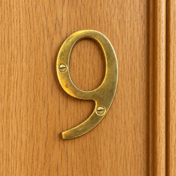 Numéro - Laiton - ≈4x7cm - 9 -