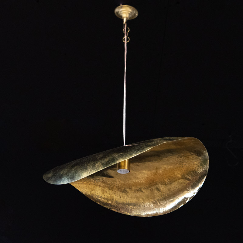 Suspension artisanale Noor - Laiton Martelé - Plusieurs tailles disponibles -