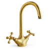 Robinet Artisanal - Laiton - Serpent - ≈15x17x32,5cm - Lisse & Ciselé -