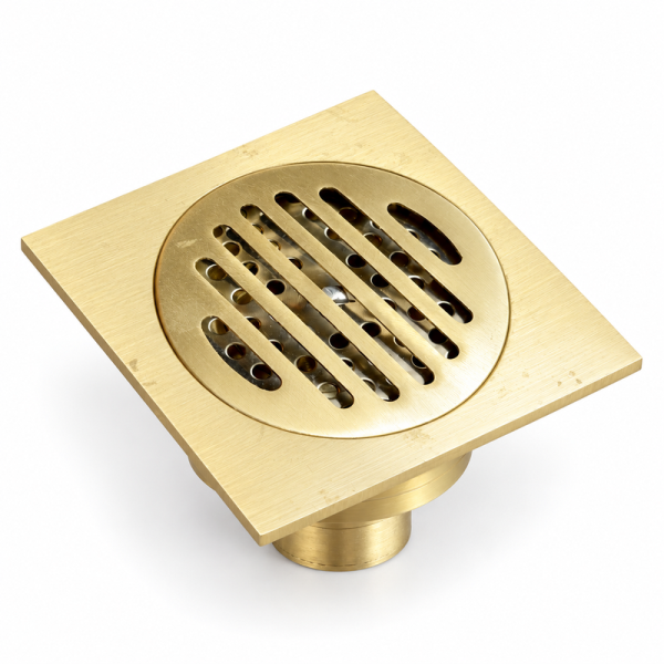 Bonde de douche - Laiton - ≈10x10cm -