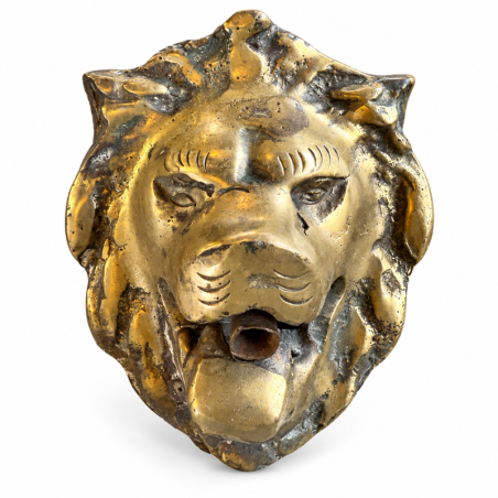 Crachoir artisanal - Laiton - Tete de Lion - ≈8,5x10cm -